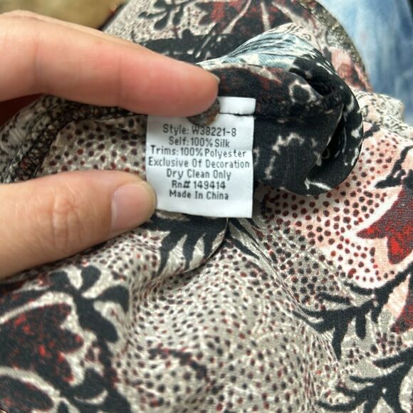 JOHNNY WAS Mabel Silk Boho Dress in Multi M - Picture 7 of 8